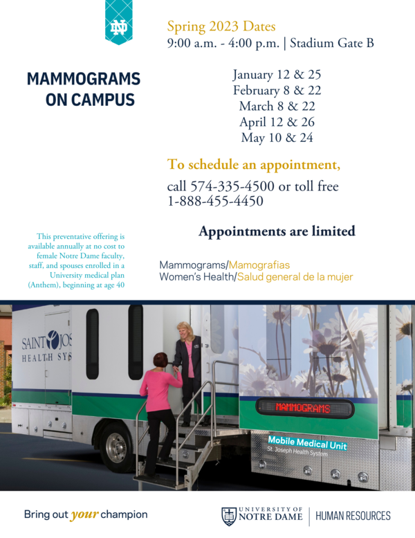 Spring 2023 Mammogram Flyer 2