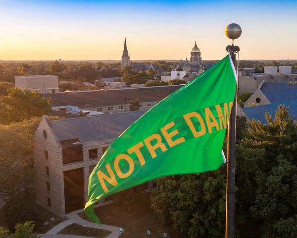 Flag that says Notre Dame
