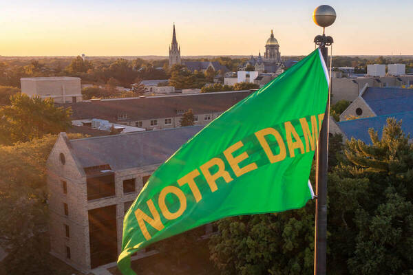 Flag that says Notre Dame